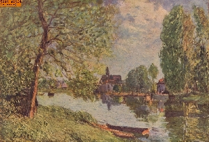 Flu�landschaft bei Moret-sur-Loing nach Sisley